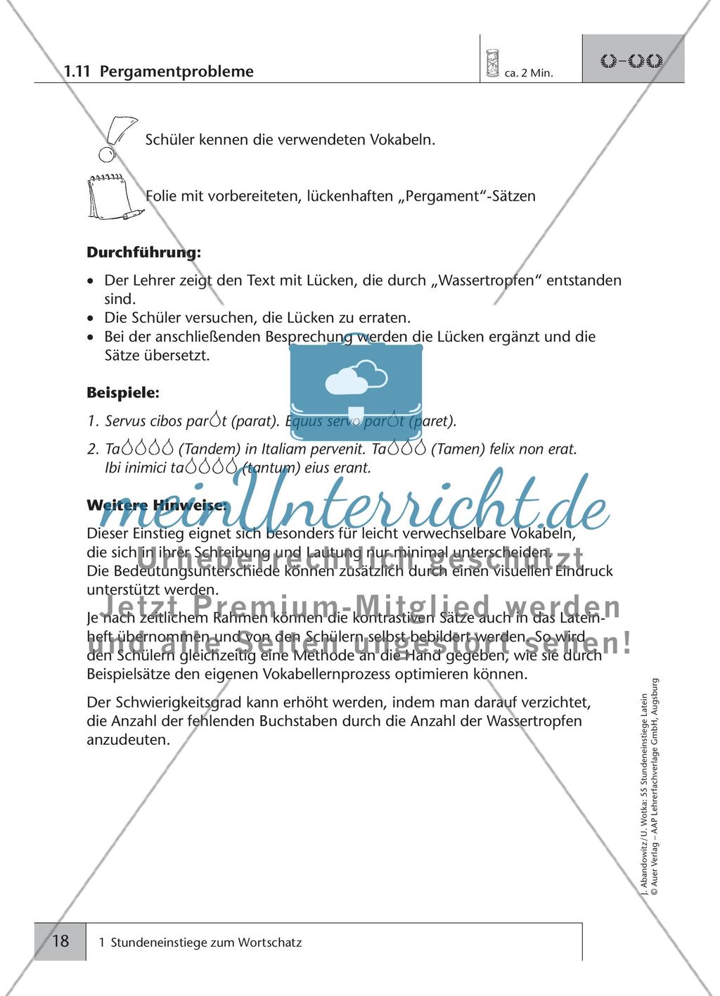 Stundeneinstiege zum Wortschatz Preview 14