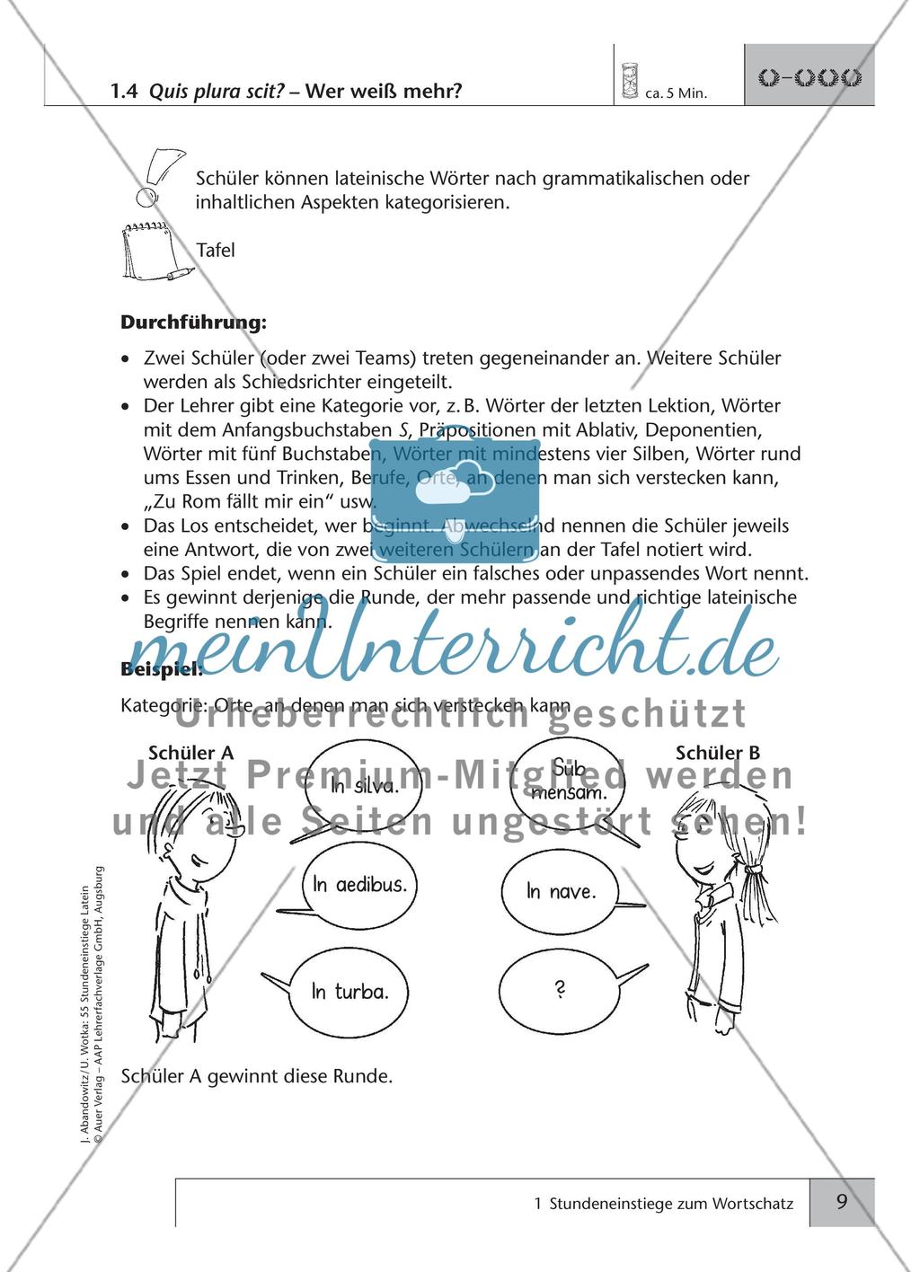 Stundeneinstiege zum Wortschatz Preview 5