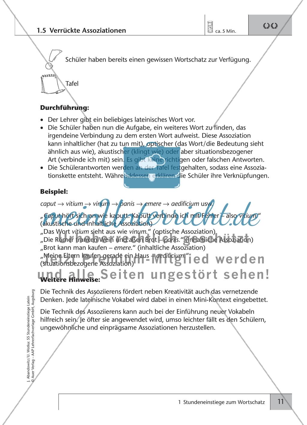 Stundeneinstiege zum Wortschatz Preview 7