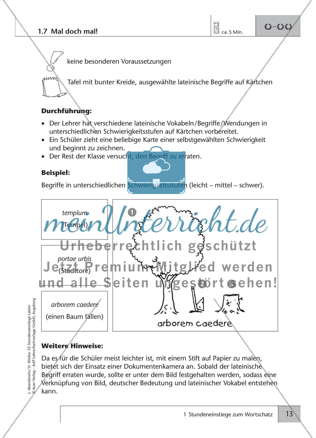 Stundeneinstiege zum Wortschatz Preview 9