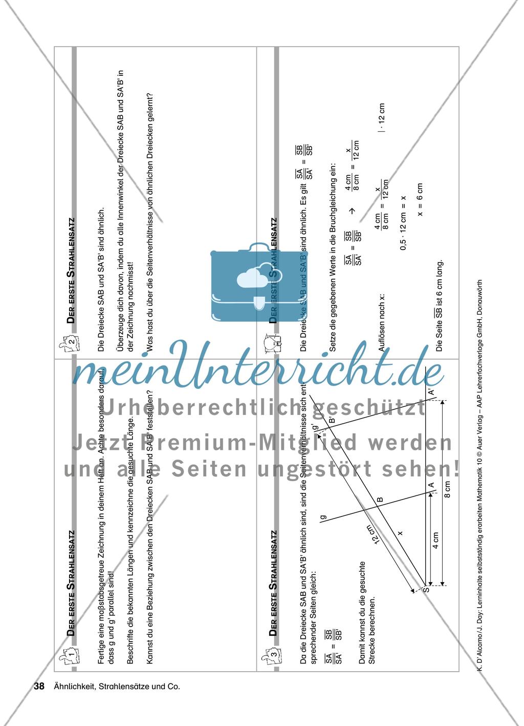 Ähnlichkeit, Strahlensätze und Co. Preview 14
