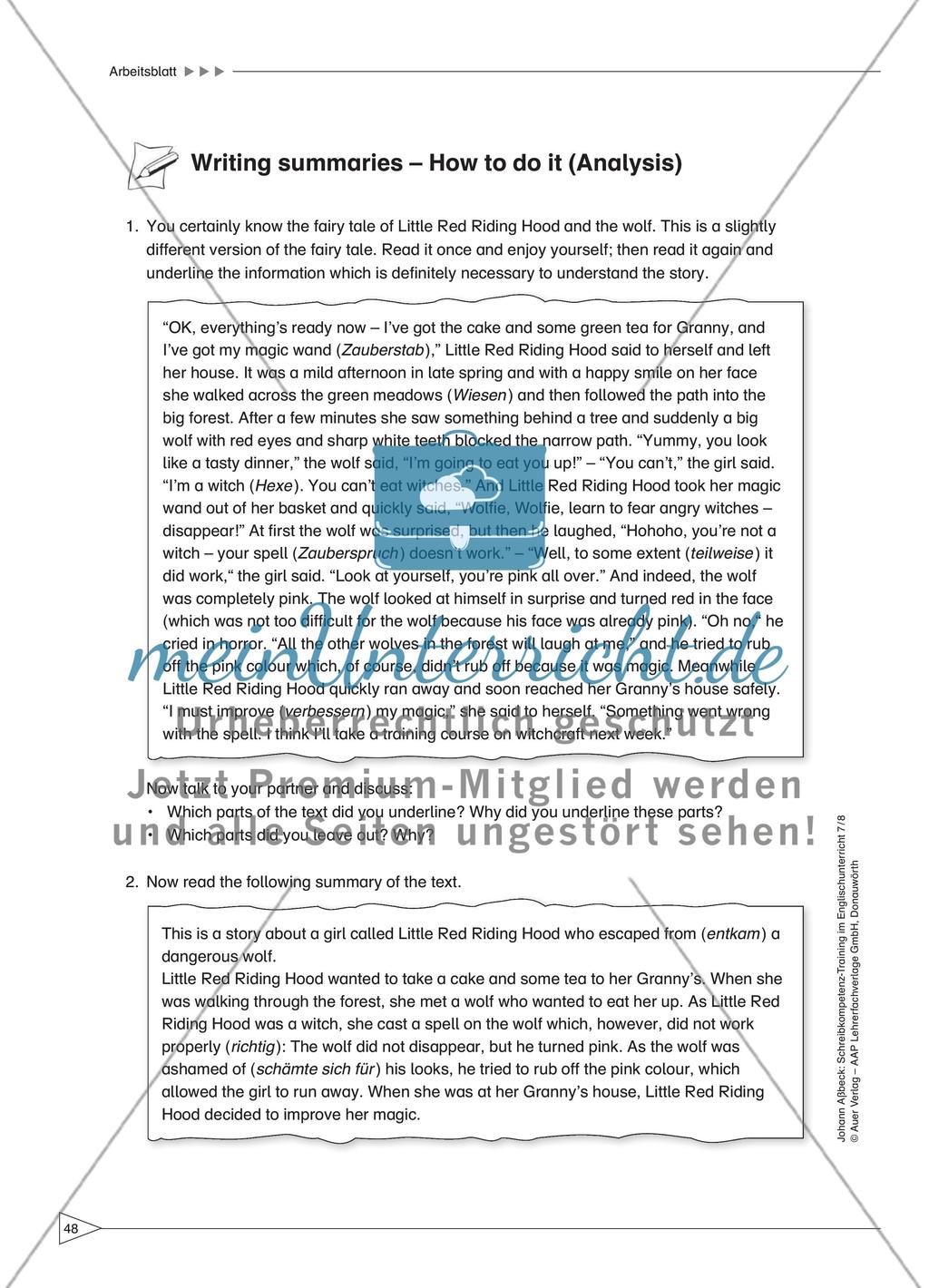 Writing summaries Preview 2