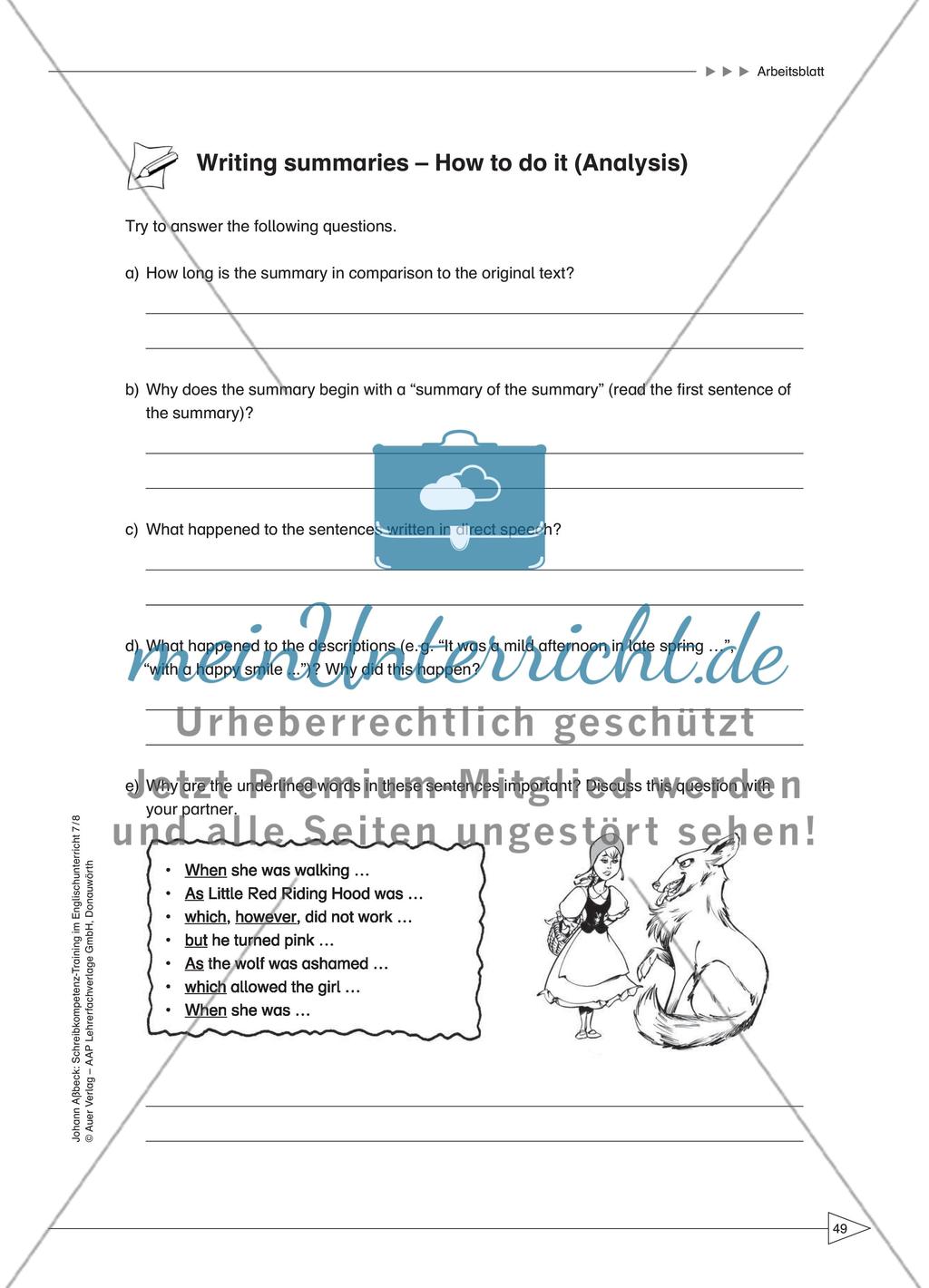 Writing summaries Preview 3