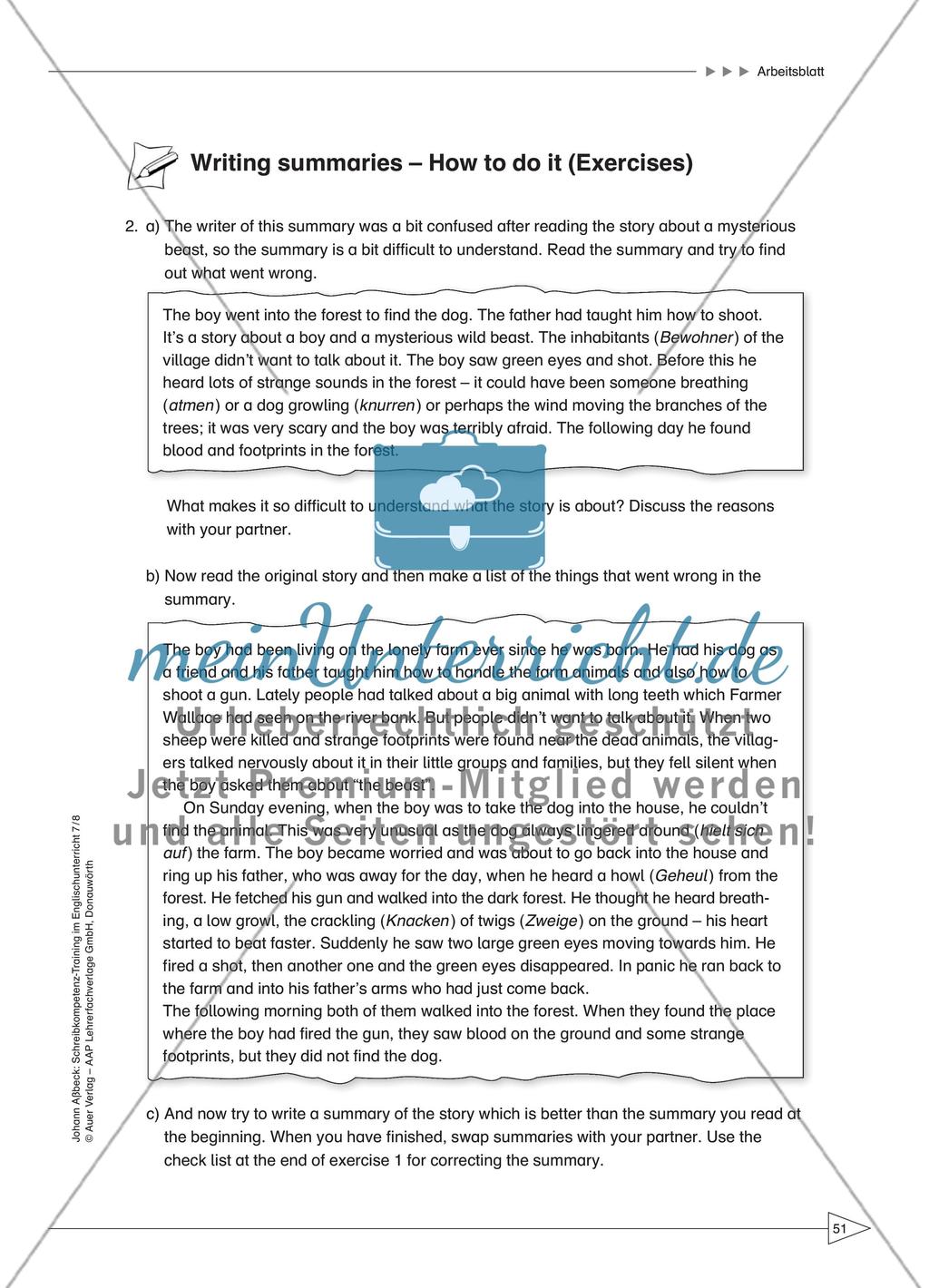 Writing summaries Preview 5