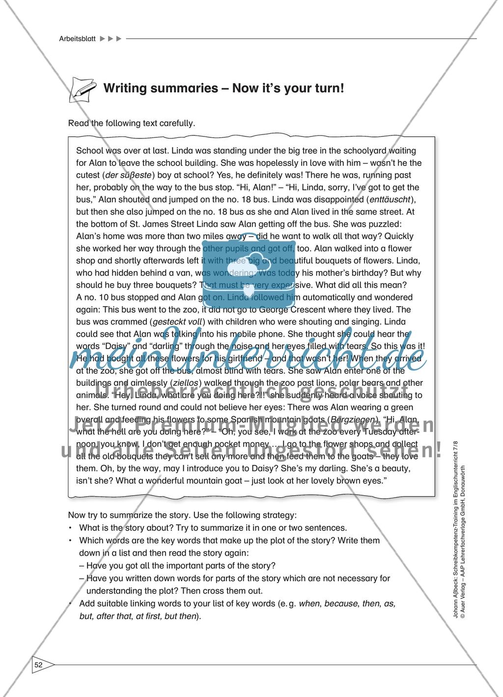 Writing summaries Preview 6