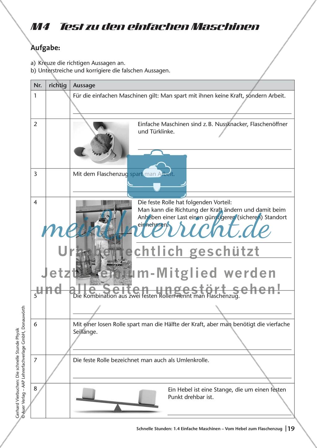 Einfache Maschinen – Vom Hebel zum Flaschenzug Preview 4