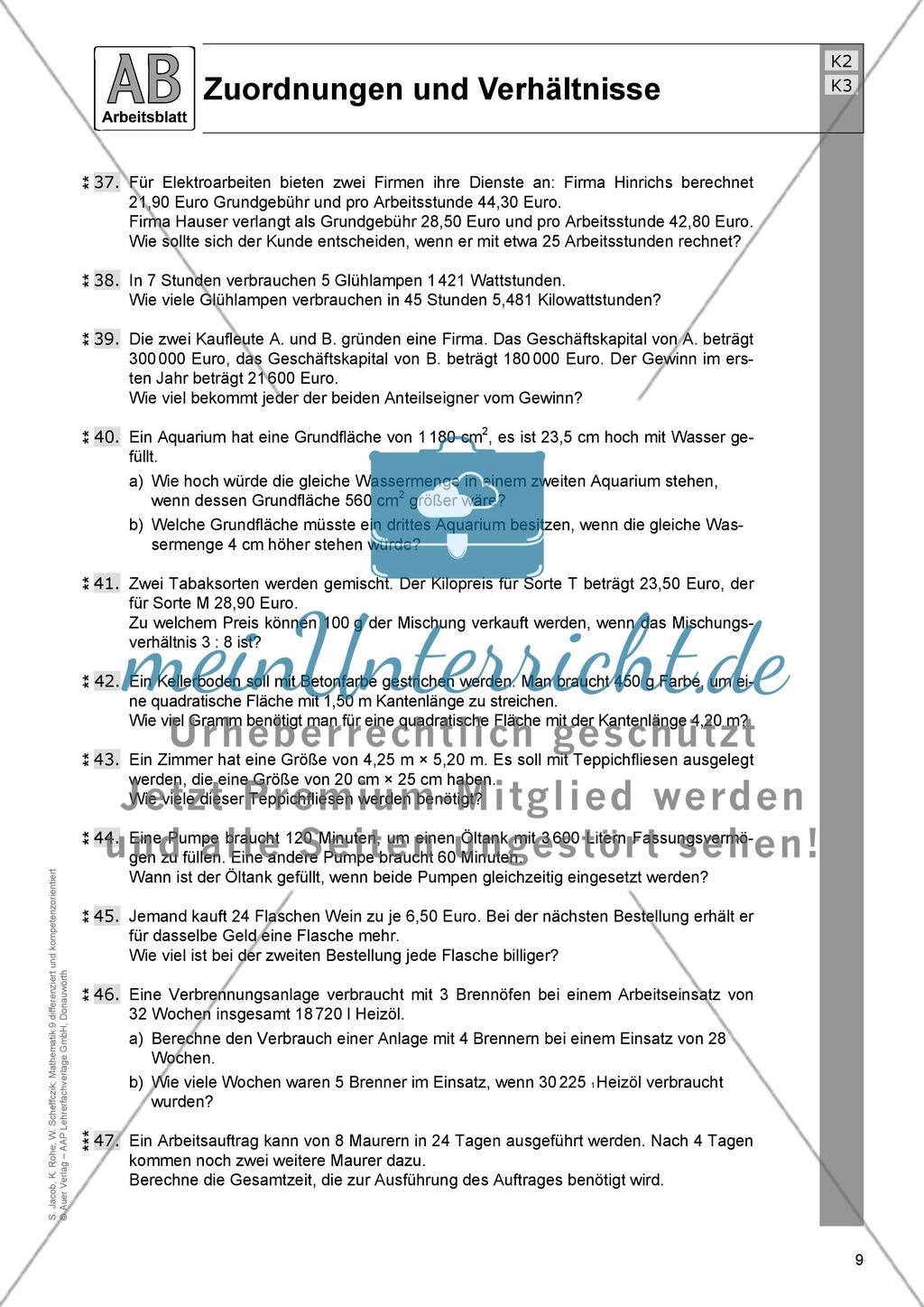 Zuordnungen und Verhältnisse: Arbeitsblätter Preview 4