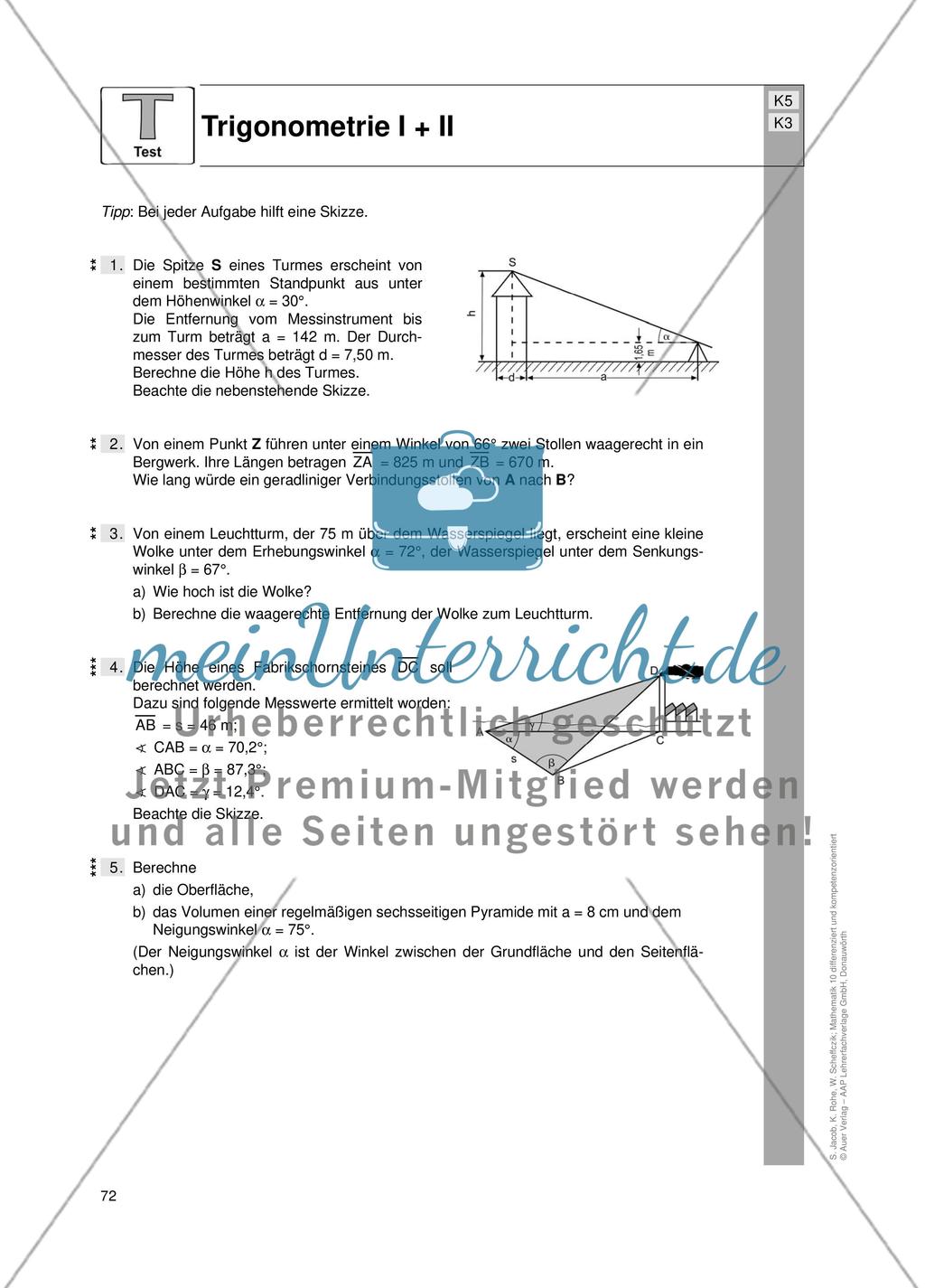 Trigonometrie I + II Preview 11