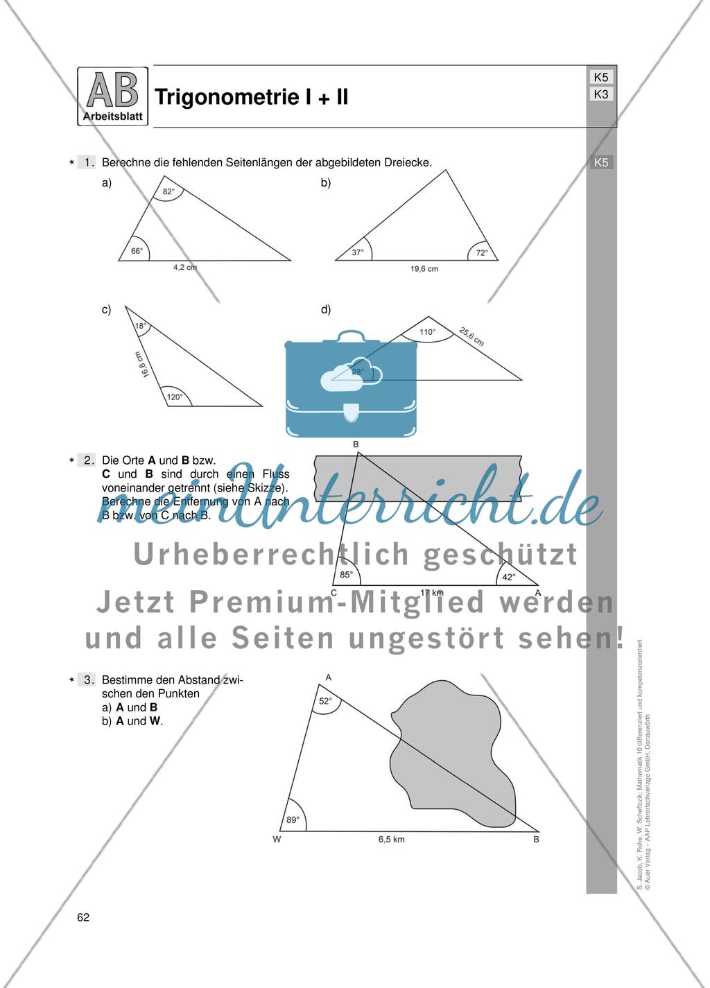 Trigonometrie I + II Preview 1