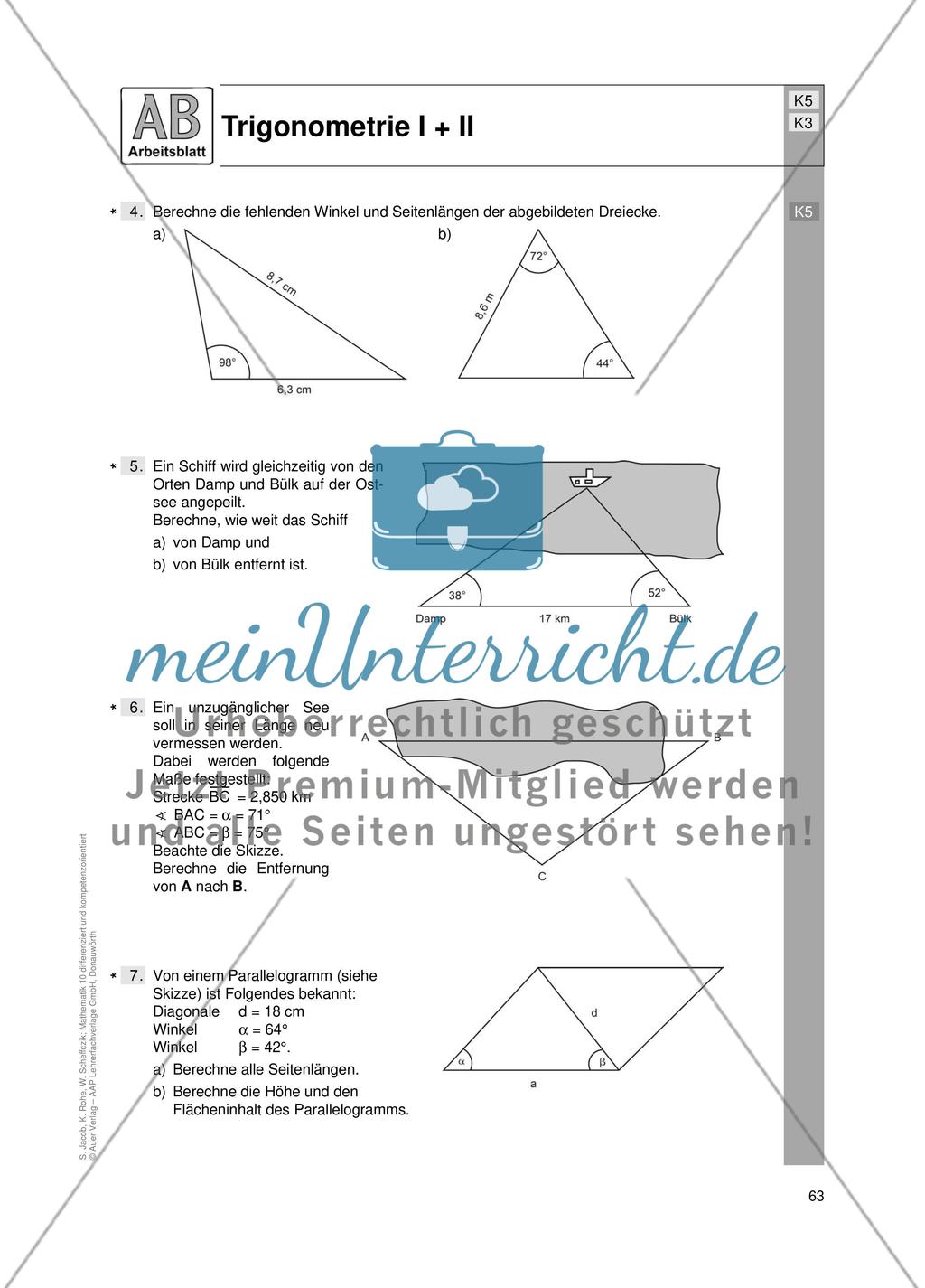 Trigonometrie I + II Preview 2