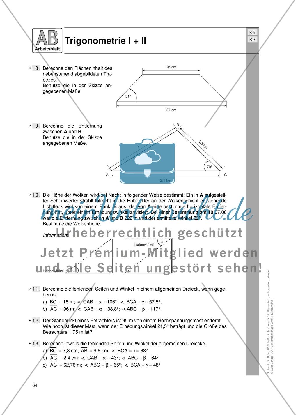 Trigonometrie I + II Preview 3