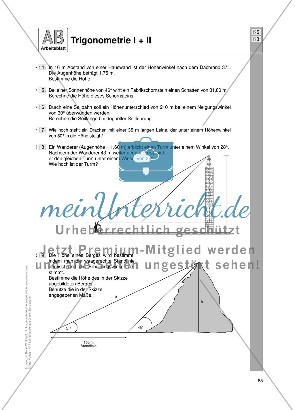 Trigonometrie I + II Preview 4