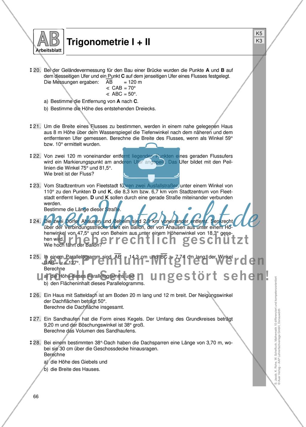 Trigonometrie I + II Preview 5