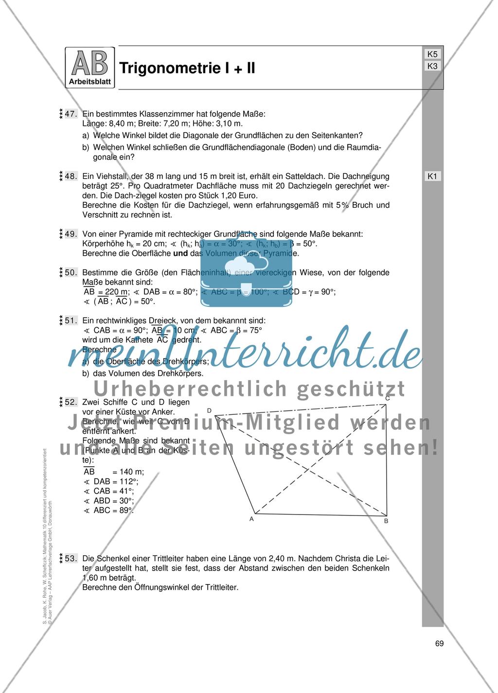 Trigonometrie I + II Preview 8