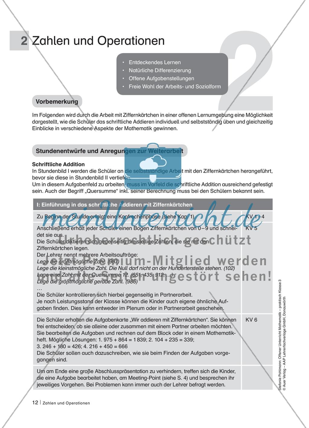 Zahlen und Operationen Preview 1