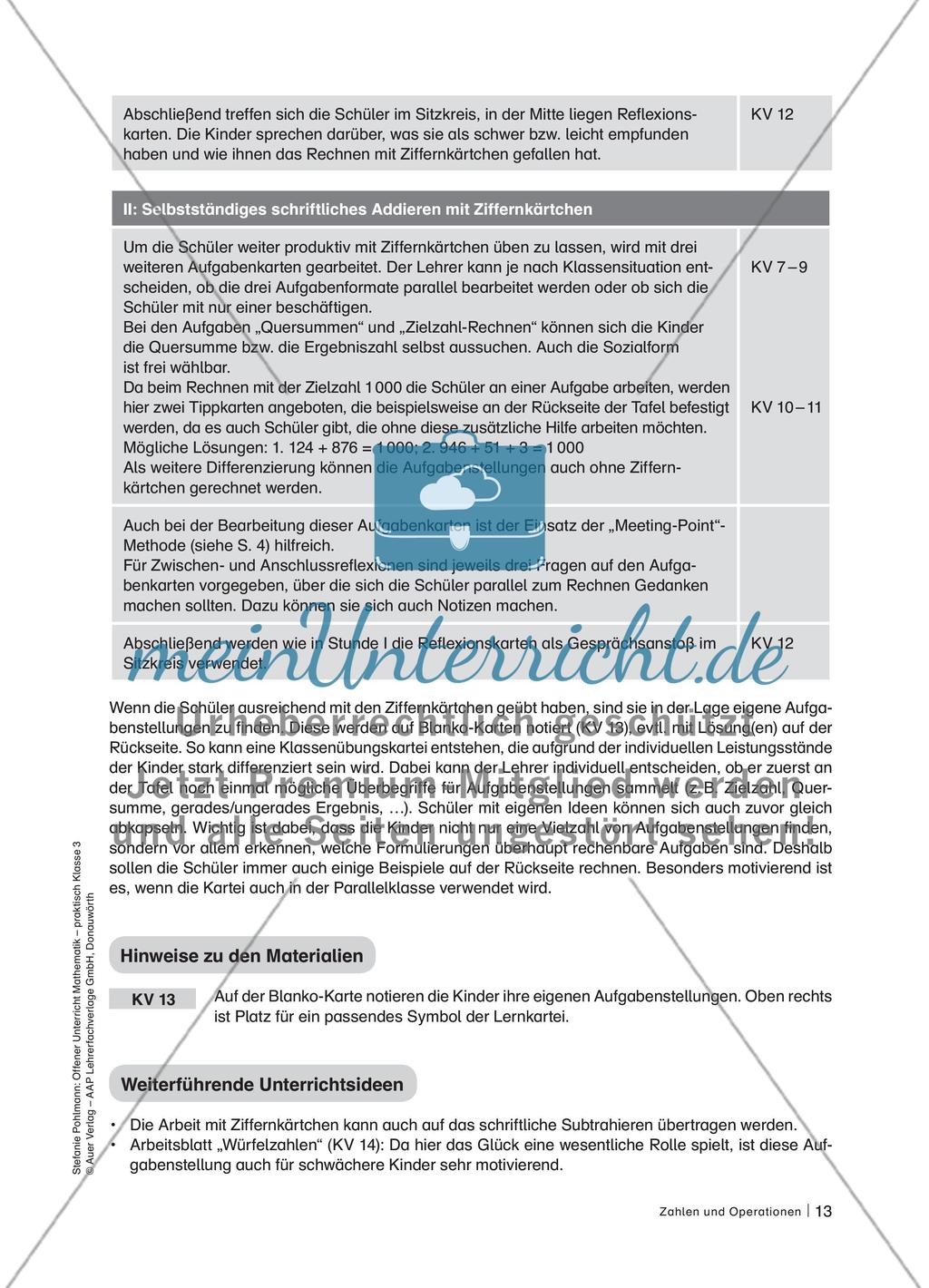 Zahlen und Operationen Preview 2