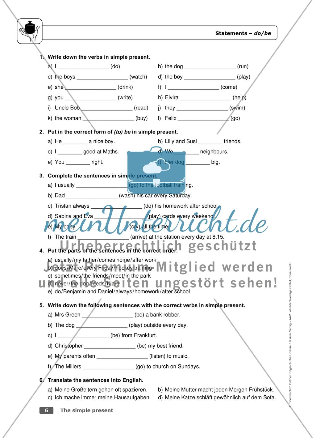 The simple present Preview 2