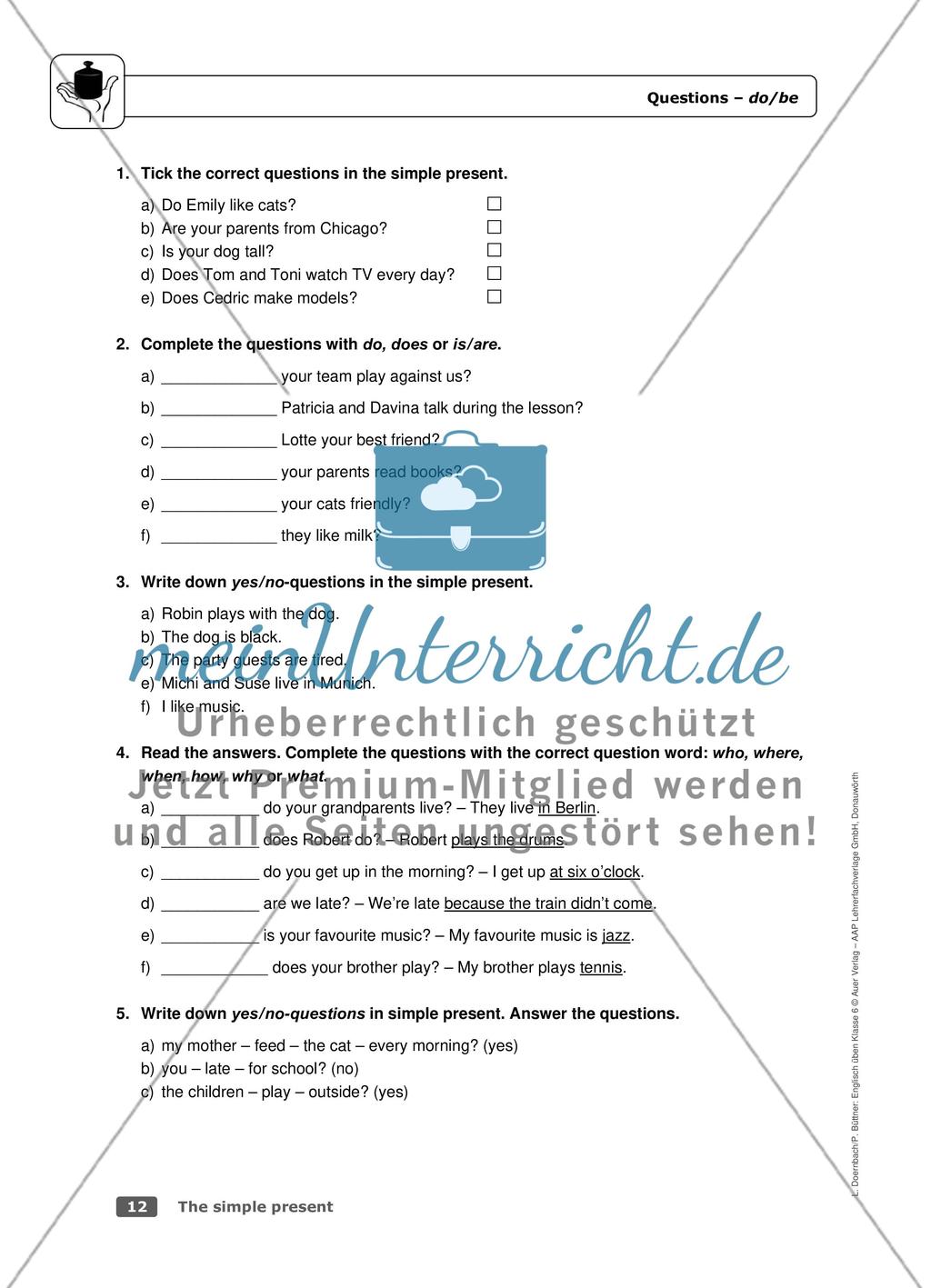 The simple present Preview 8