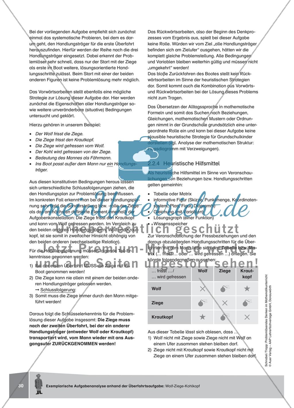 Analyse des Problemlösepotenzials der Aufgabe Preview 2