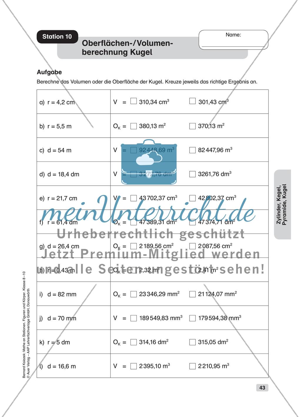 Zylinder, Kegel, Pyramide, Kugel Preview 11