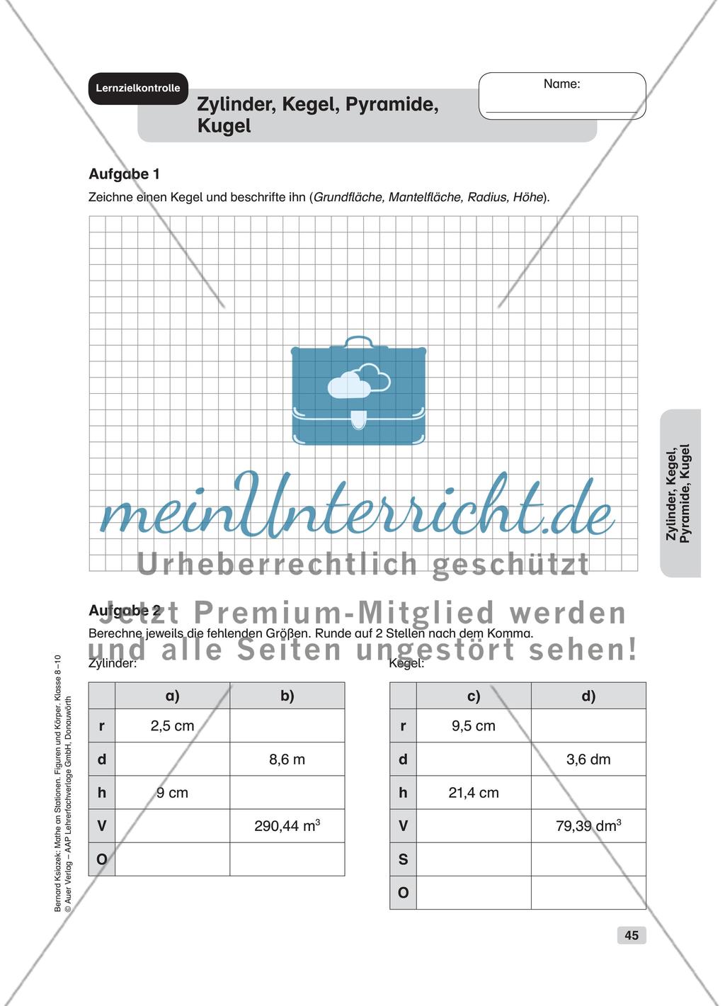 Zylinder, Kegel, Pyramide, Kugel Preview 13
