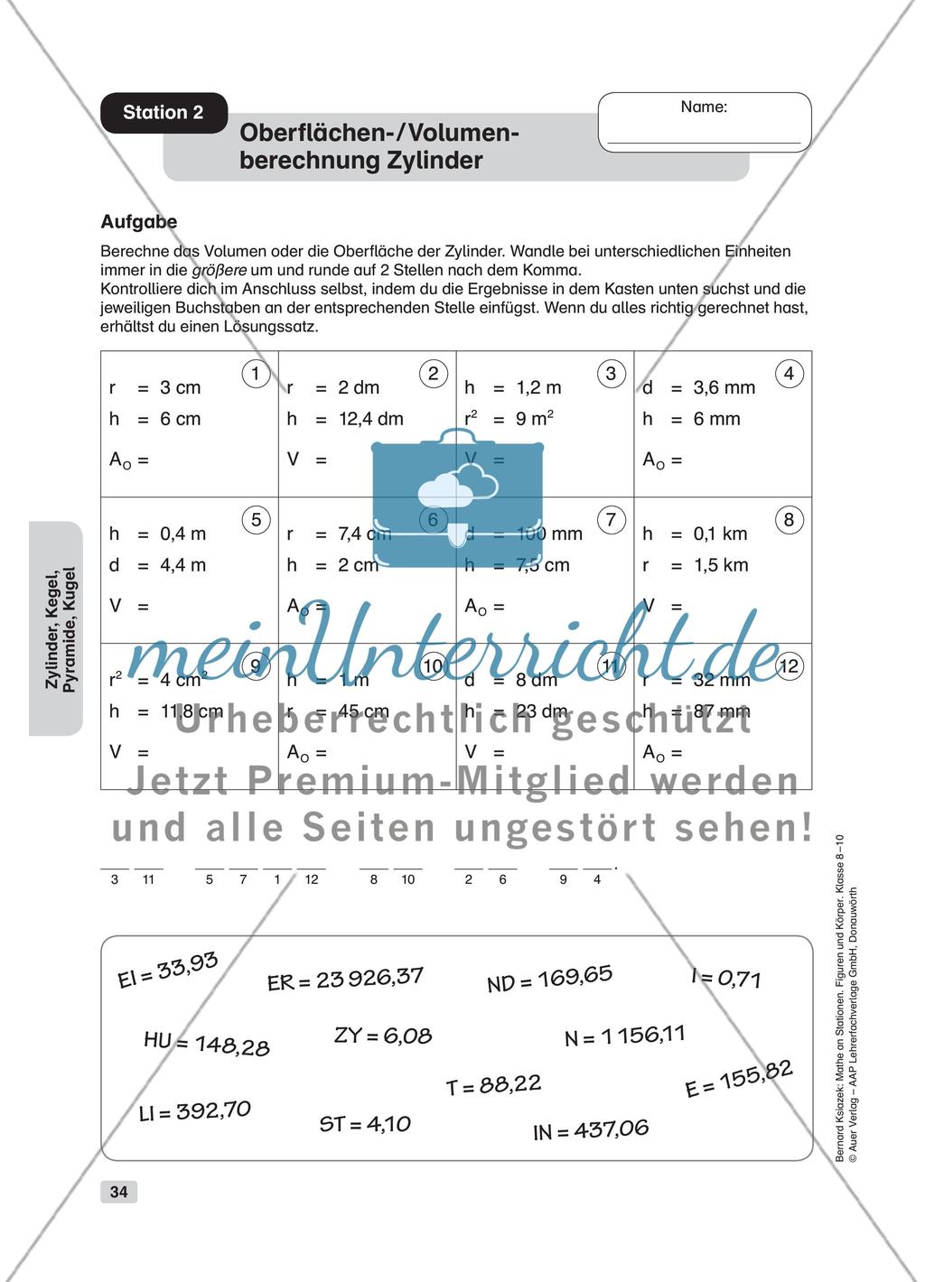 Zylinder, Kegel, Pyramide, Kugel Preview 2