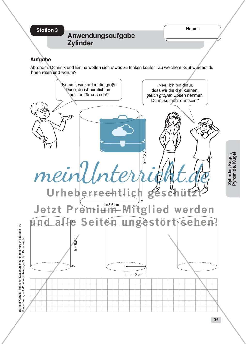 Zylinder, Kegel, Pyramide, Kugel Preview 3