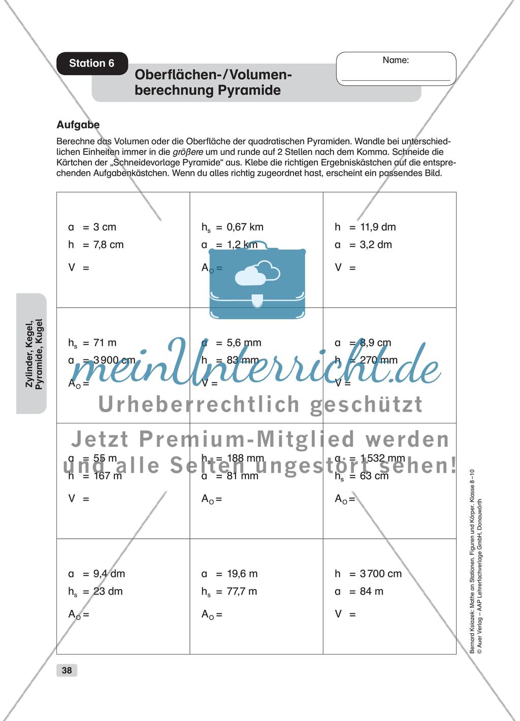 Zylinder, Kegel, Pyramide, Kugel Preview 6