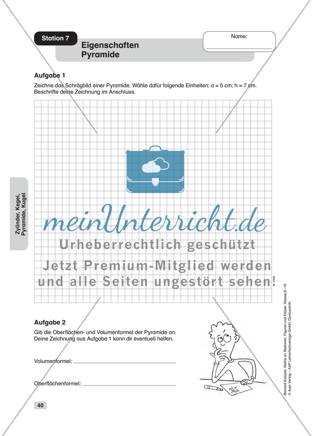 Zylinder, Kegel, Pyramide, Kugel Preview 8