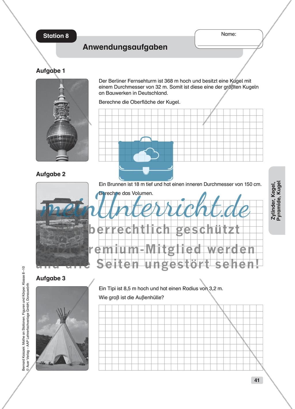 Zylinder, Kegel, Pyramide, Kugel Preview 9