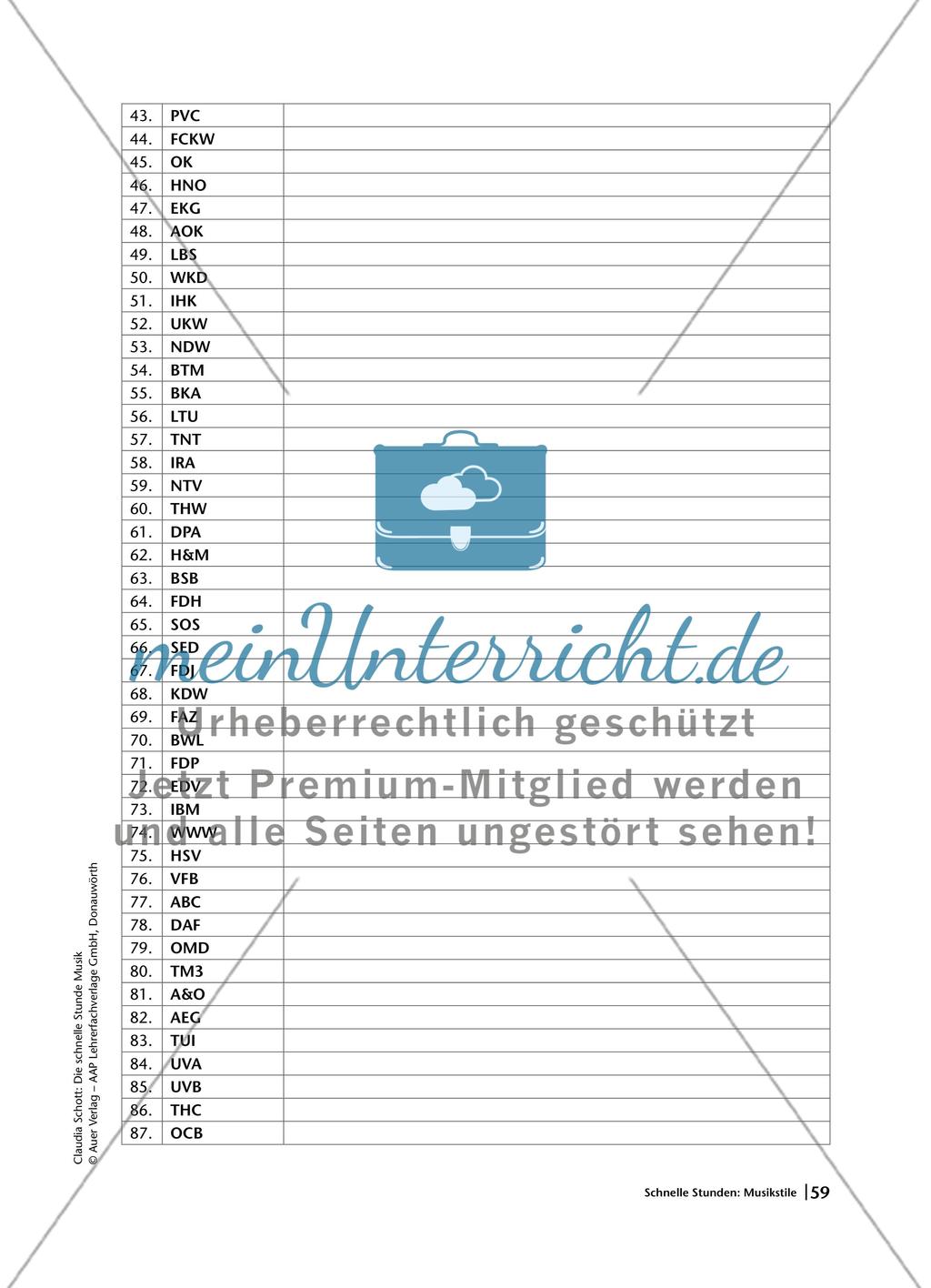 Schnelle Stunden: Musikstile Preview 15