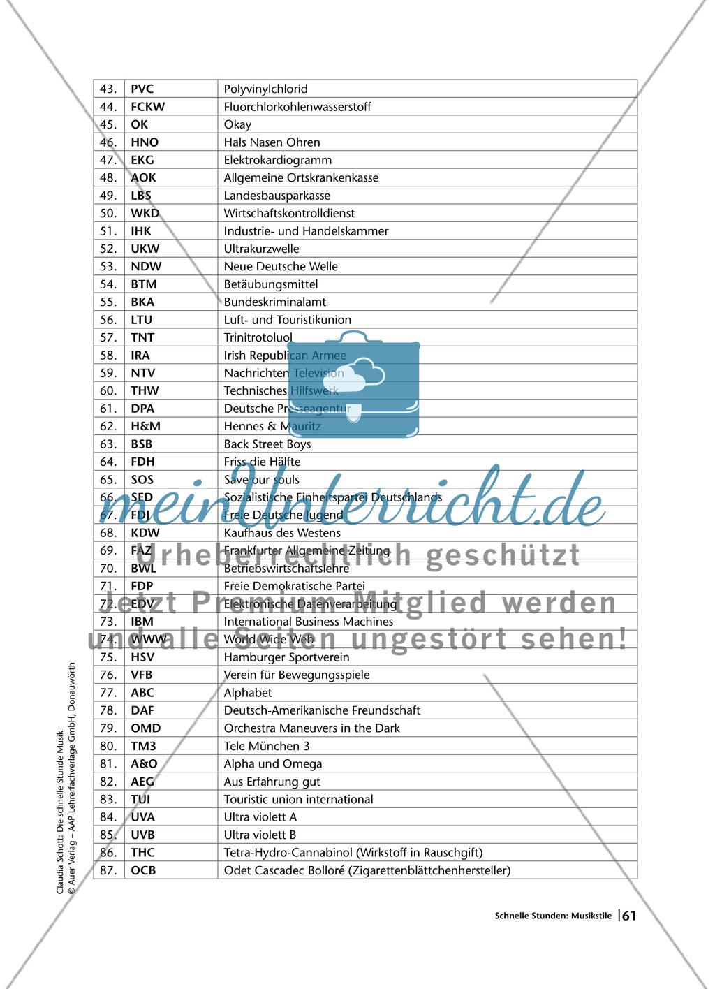 Schnelle Stunden: Musikstile Preview 17