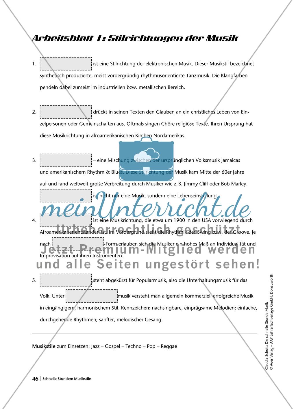 Schnelle Stunden: Musikstile Preview 2