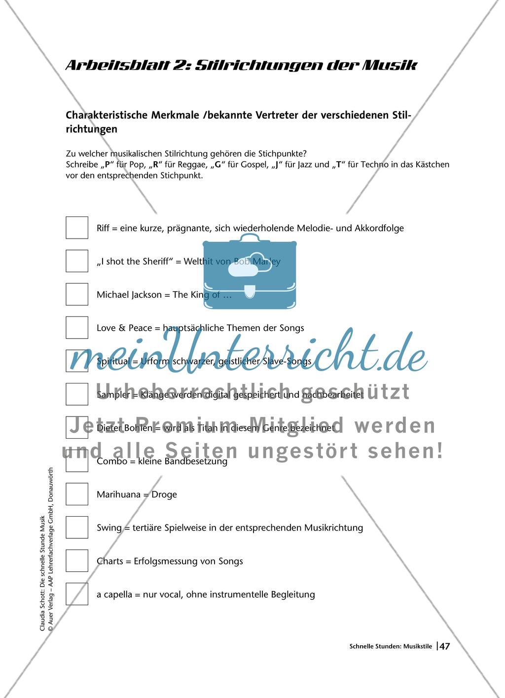 Schnelle Stunden: Musikstile Preview 3