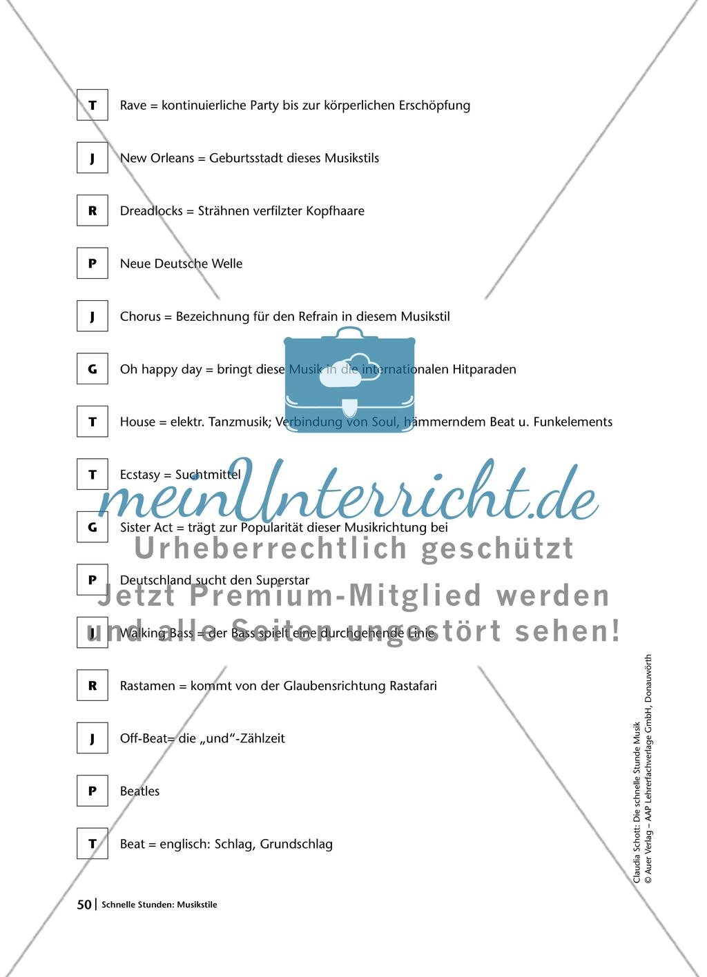 Schnelle Stunden: Musikstile Preview 6