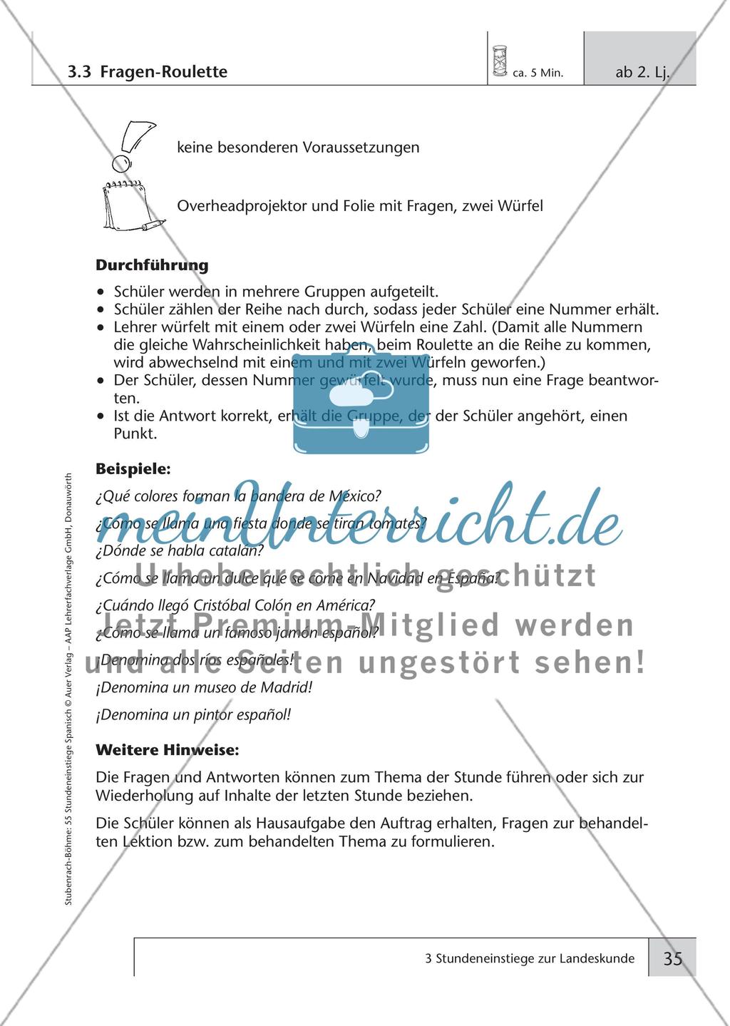 Stundeneinstiege zur Landeskunde Preview 3