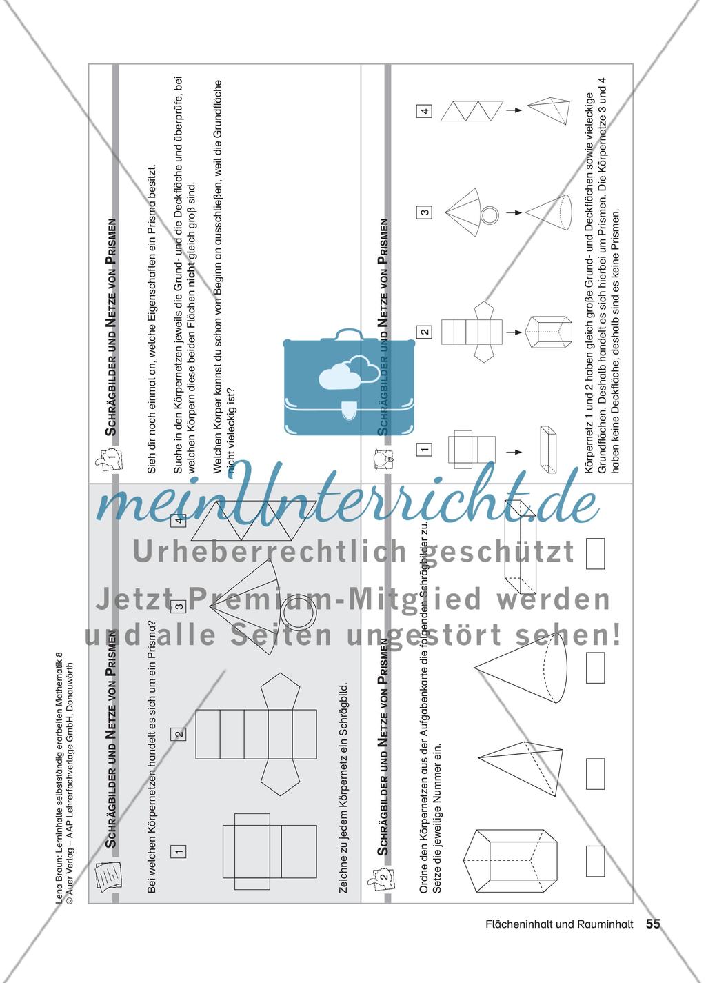 Fl cheninhalt Und Rauminhalt MeinUnterricht