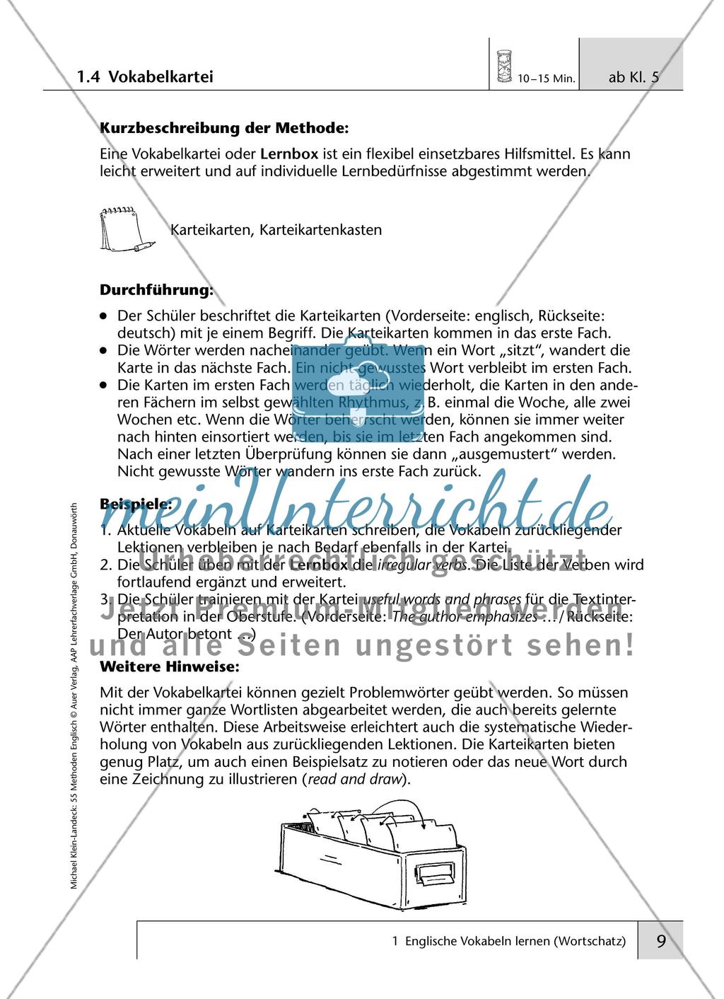 Englische Vokabeln lernen (Wortschatz) Preview 4