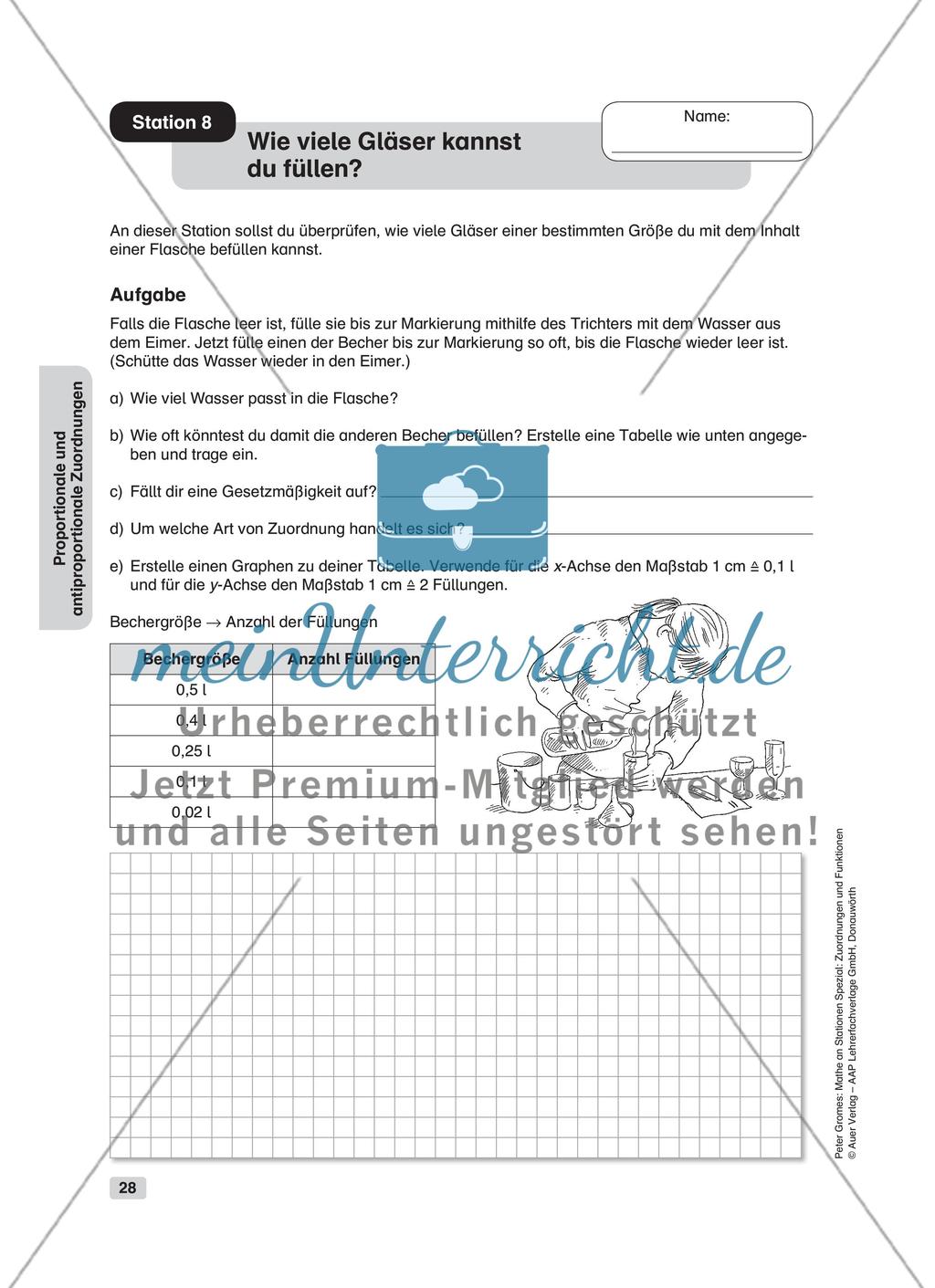 Proportionale und antiproportionale Zuordnungen Preview 10