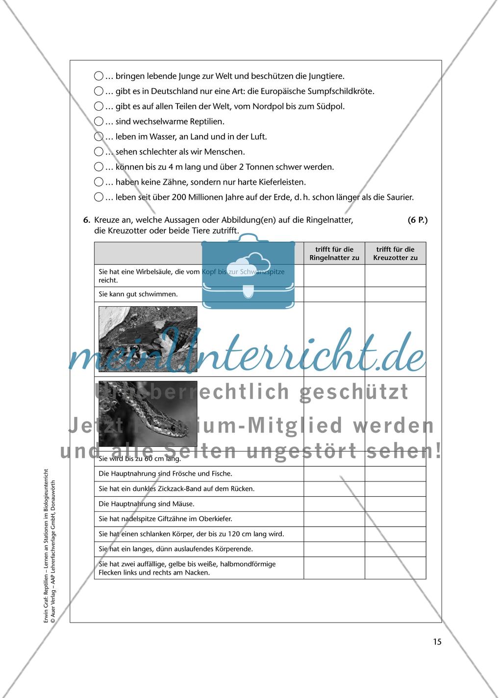 Test zum Thema „Reptilien“ Preview 3