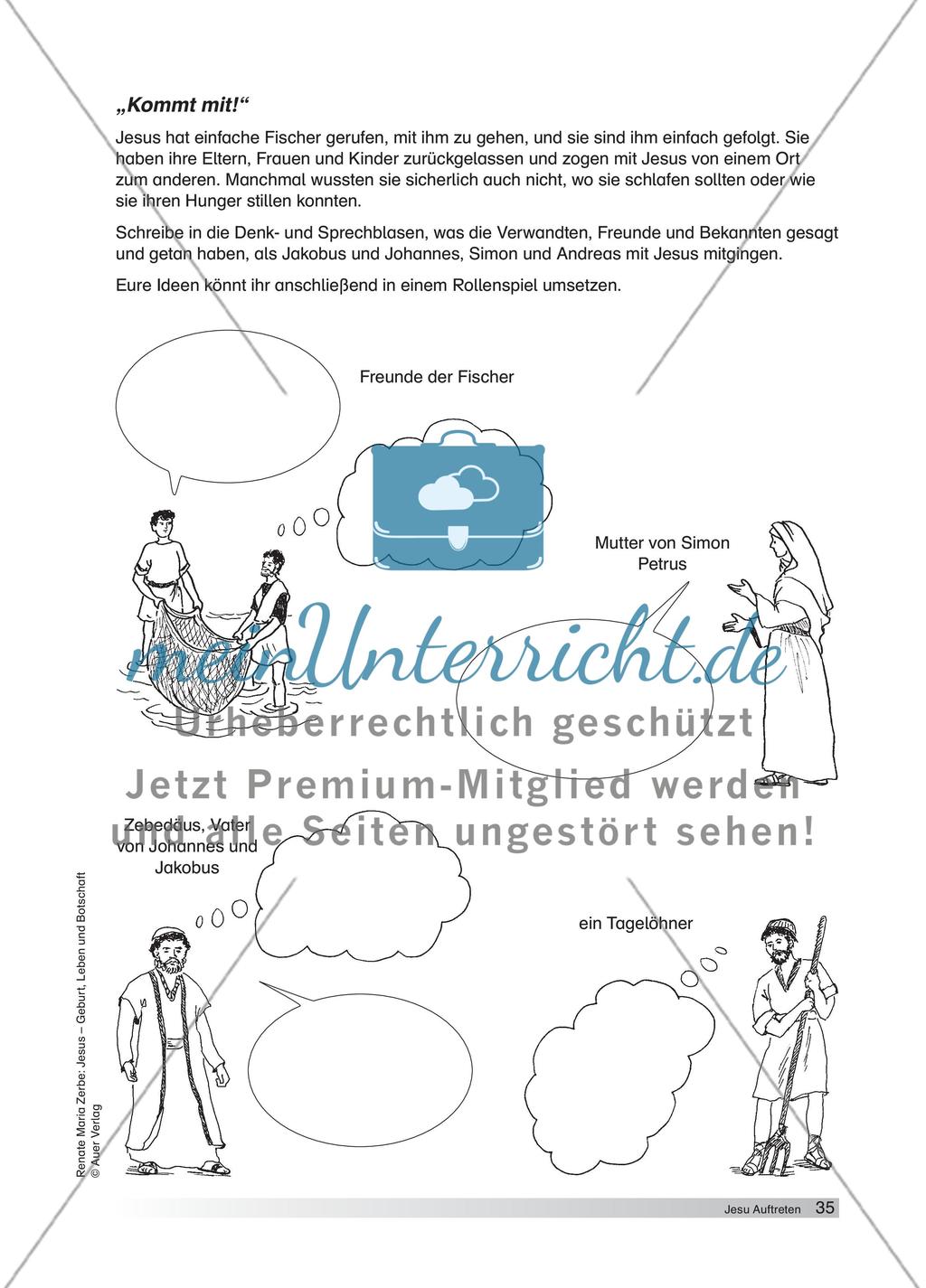 Jesu Auftreten (nach Lk 2,41–52 und Mk 1,16–20/3,13–19; Lk 5,1–11/6,12–16) Preview 6