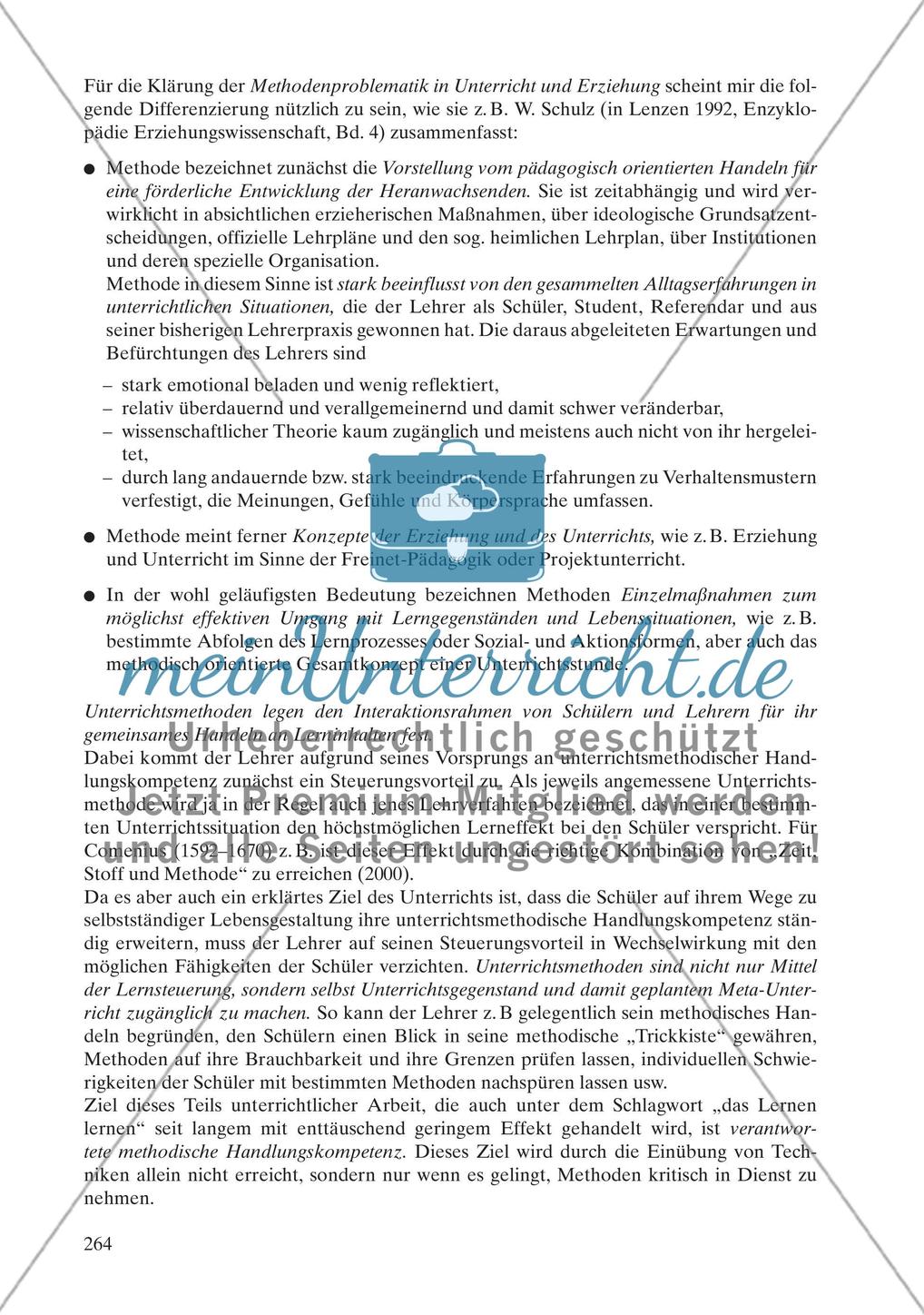 Unterrichtsmethoden als Formen des Lehrens und Lernens und als Unterrichtsgegenstand Preview 3