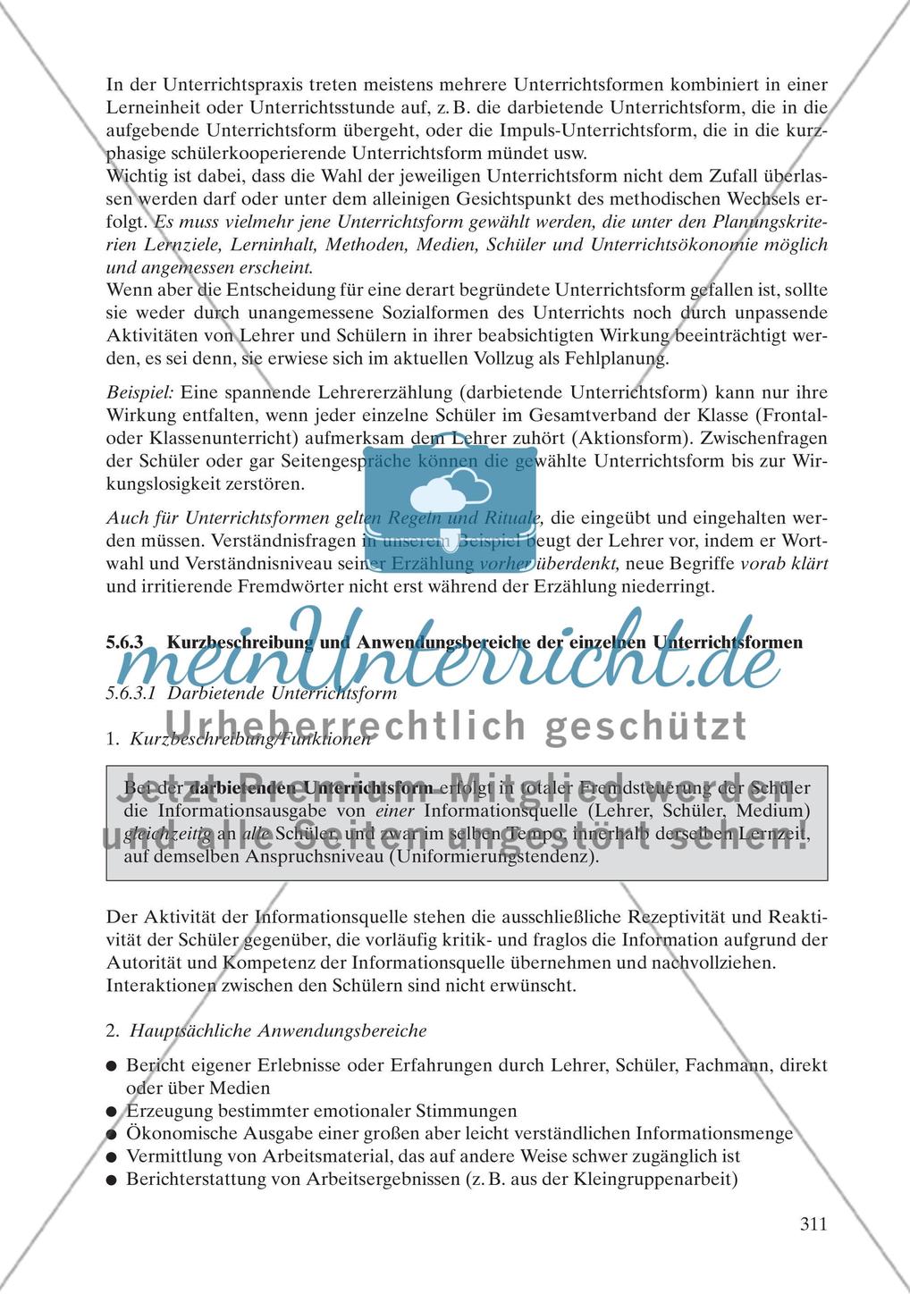 Unterrichtsmethoden als Formen des Lehrens und Lernens und als Unterrichtsgegenstand Preview 50