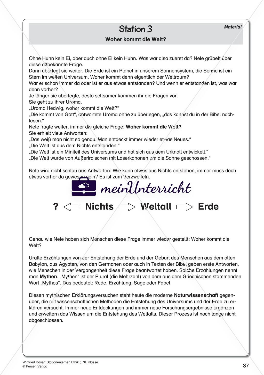 Mythische und religiöse Erklärungsversuche zur Welt Preview 11