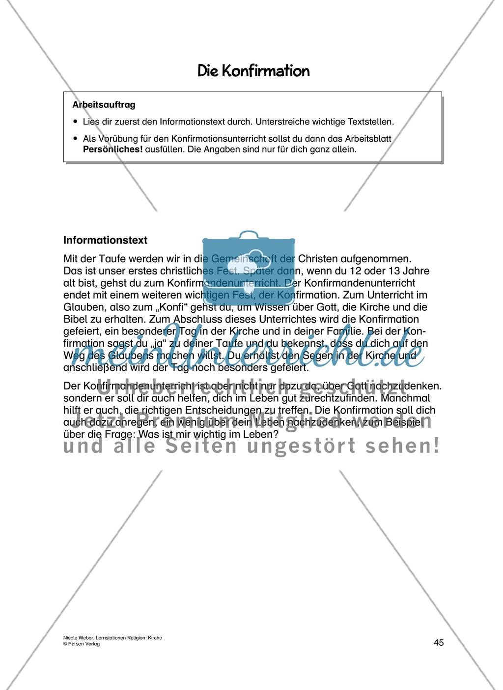 Lernstationen Religion: Kirche - Teil 2 Preview 18