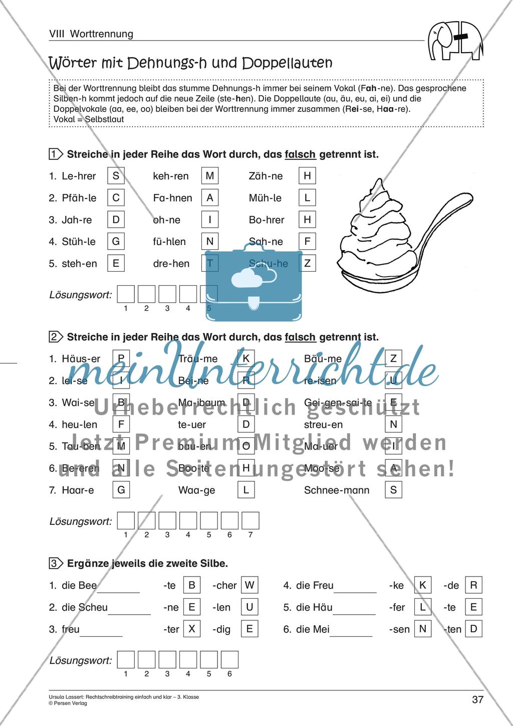 VIII Worttrennung - meinUnterricht