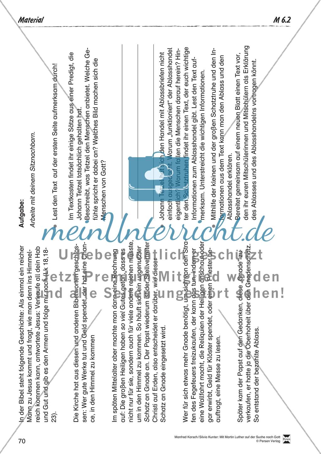 UB 6 Fünfte Lernaufgabe: Und wenn die Tür zu Gott bereits offen ist? - Kopiervorlagen Preview 6