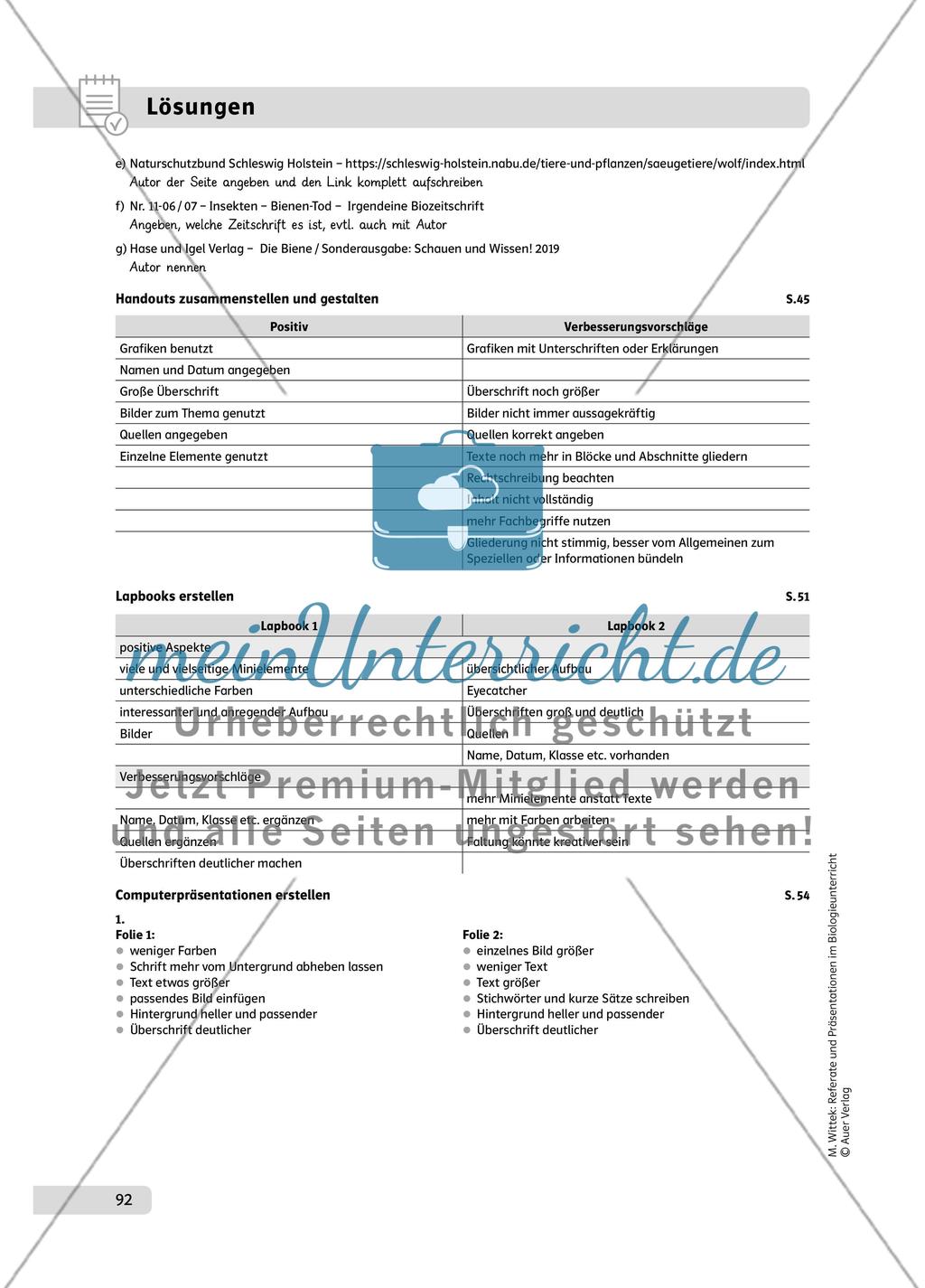 Bewertungsbögen und Lösungen Preview 12
