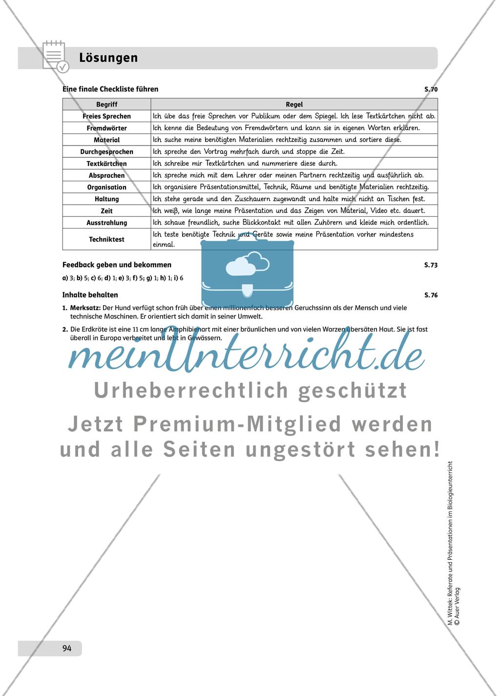 Bewertungsbögen und Lösungen Preview 14