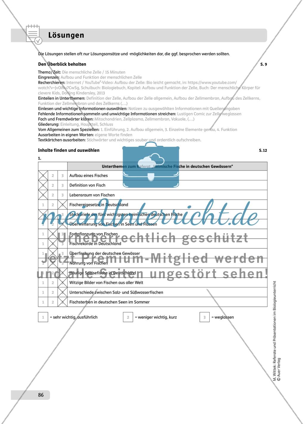 Bewertungsbögen und Lösungen Preview 6